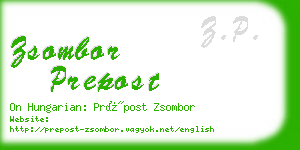 zsombor prepost business card